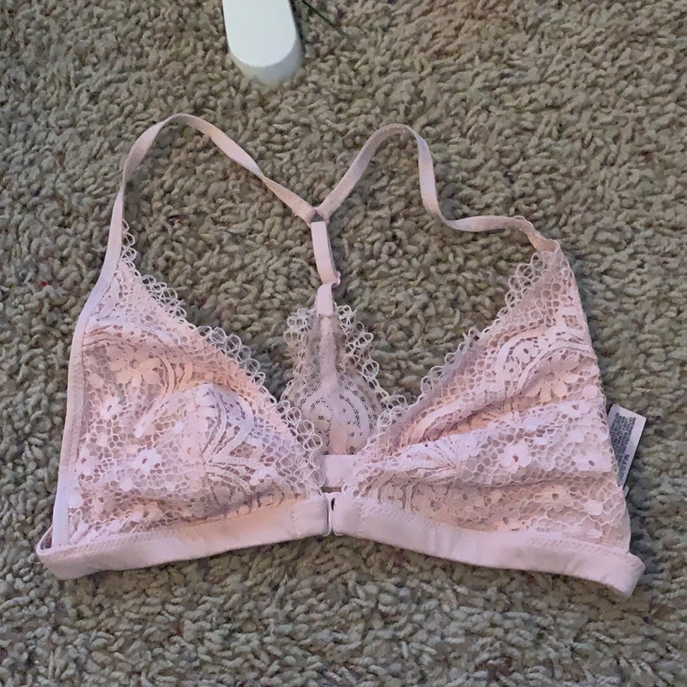 Victoria’s Secret pink lacy bra